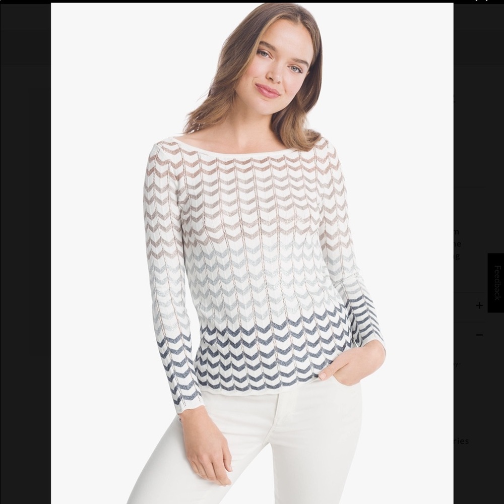 White House Black Market Boat Neck Sweater